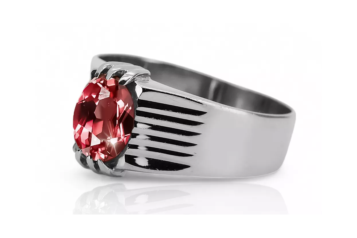 Ring Vintage Schmuck Rubinrot Sterling Silber 925 vrc007s