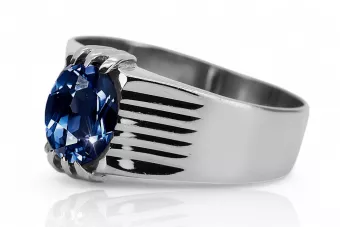 Ring Sapphire Sterling silver 925 Vintage craft vrc007s