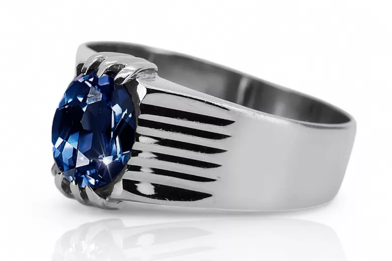 Ring Sapphire Sterling silver 925 Vintage craft vrc007s