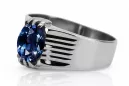 Ring Sapphire Sterling silver 925 Vintage craft vrc007s