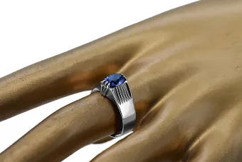 Plata de ley 925 Zafiro Anillo Joyería vintage vrc007s