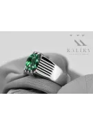 Ring Emerald Sterling silver 925 Vintage vrc007s
