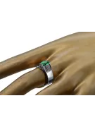 Ring Emerald Sterling silver 925 Vintage vrc007s
