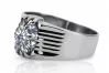 Ring Vintage style Zircon Sterling silver 925 vrc007s