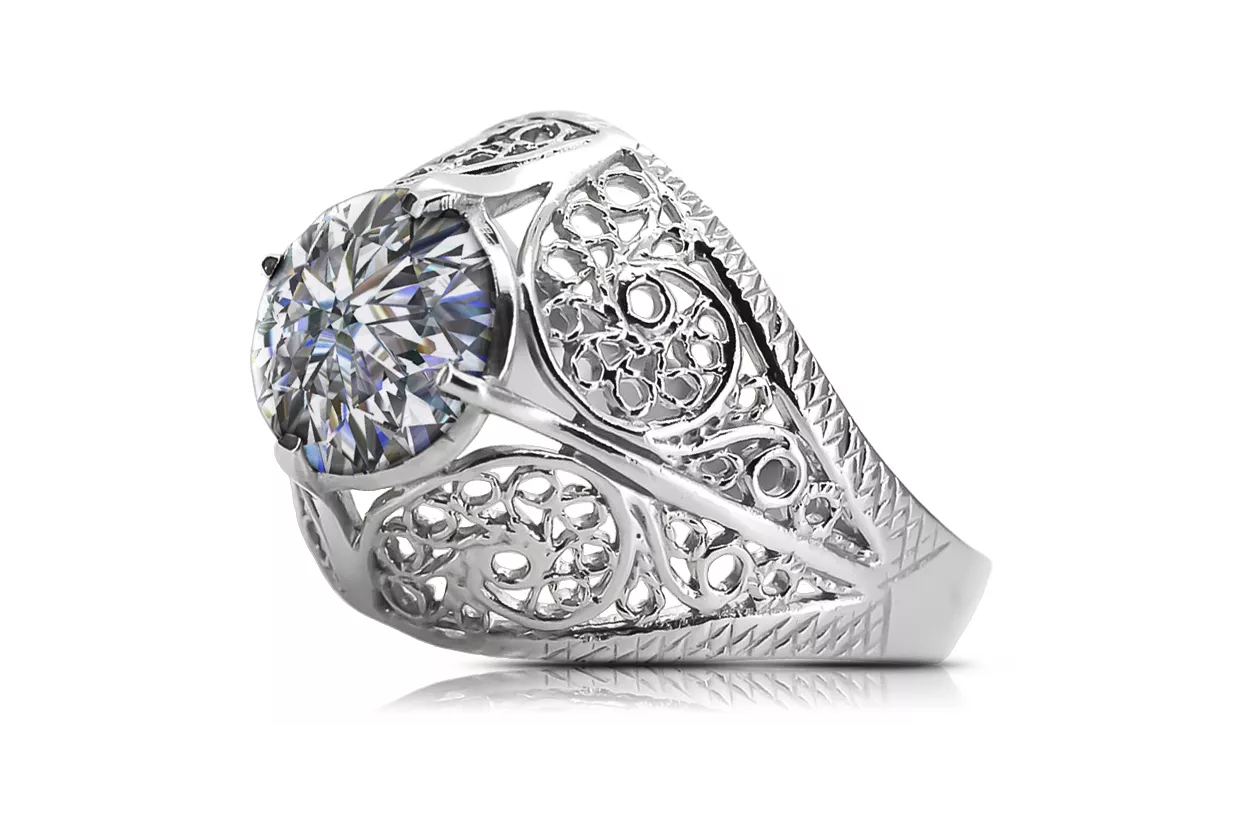 Réglage Argent sterling 925 Anneau Bijoux vintage vrc026s