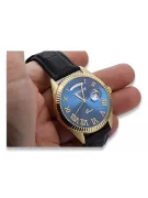 Zlaté pánske hodinky Geneve ★ Zlotychlopak.pl ★ Zlatá čistota 585 333 Nízka cena!