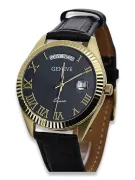 Gold men's watch Geneve ★ zlotychlopak.pl ★ Gold purity 585 333 Low Price!