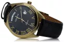 Gold men's watch Geneve ★ zlotychlopak.pl ★ Gold purity 585 333 Low Price!