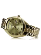 Žltá 14k 585 Gold Pánske Geneve Watch Mw008YDGG & MBA006YO