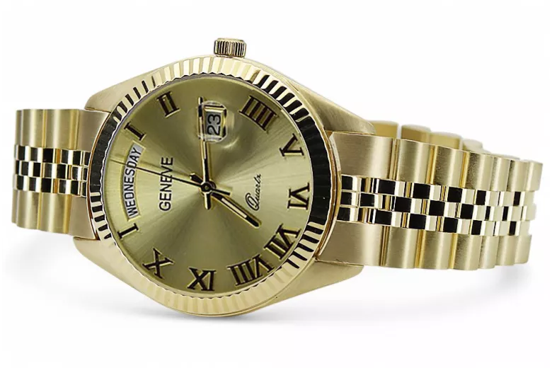 Reloj de oro Geneve ★ https://zlotychlopak.pl/es/ ★ Pureza de oro 585 333 ¡Precio bajo!