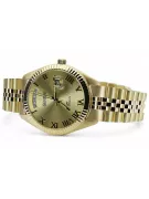 Złoty zegarek z bransoletą męski 14k Geneve mw008ydgg@mbw022y