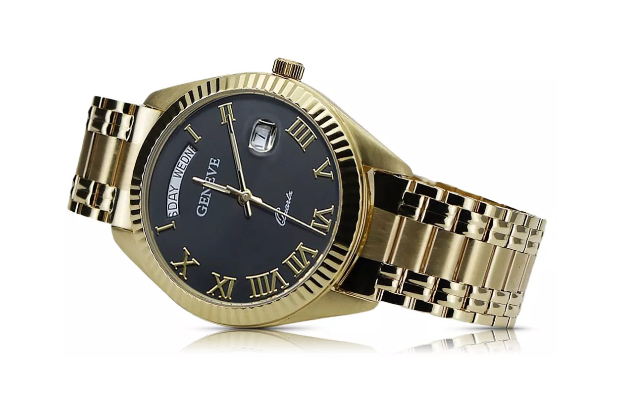 Reloj de oro Geneve ★ https://zlotychlopak.pl/es/ ★ Pureza de oro 585 333 ¡Precio bajo!