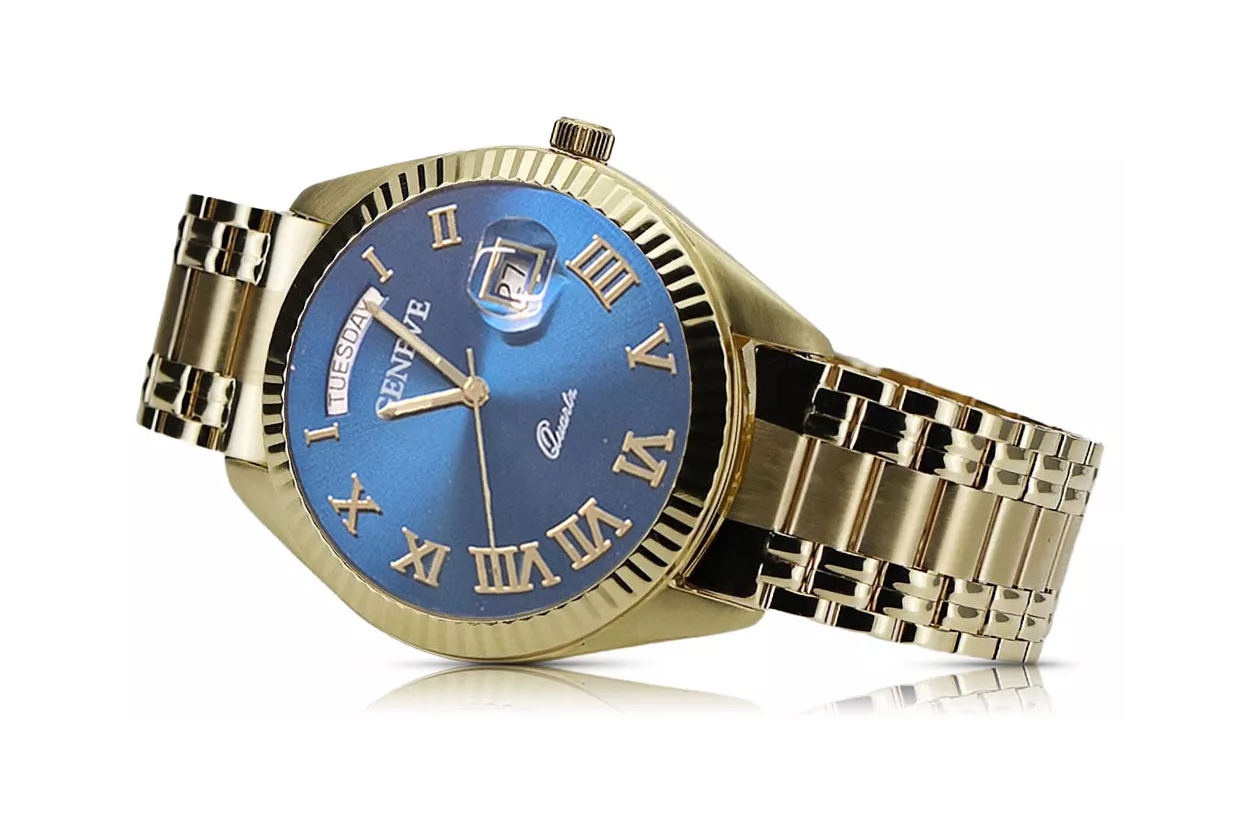 Reloj de oro Geneve ★ https://zlotychlopak.pl/es/ ★ Pureza de oro 585 333 ¡Precio bajo!