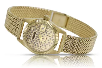 Yellow 14k 585 Gold Lady Montre Geneve Geneve LW020YDZ & LBW003Y