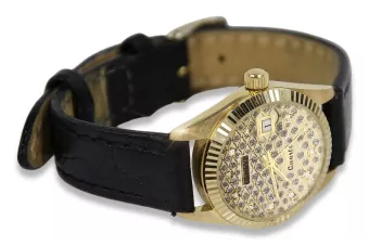 Gold men's watch Geneve ★ zlotychlopak.pl ★ Gold purity 585 333 Low Price!