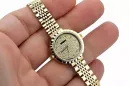 Žltá 14k 585 Zlatá Lady Geneve Watch LW081YDZ