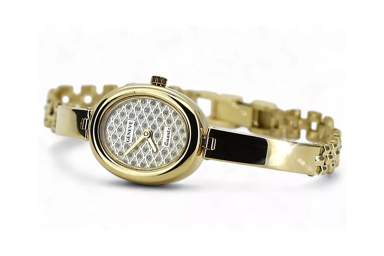 Yellow Vintage rose  gold lady watch Geneve Lady Gift lw122ydz