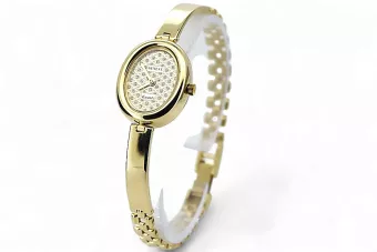 Złoty zegarek damski 14k żółte złoto Geneve lw122ydz