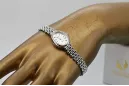 White 14k Gold Lady Geneve hodinky Lady Dárek LW087WDS