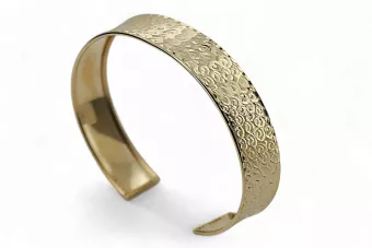 Жълт италиански 14k златна луд гривна CBT004Y