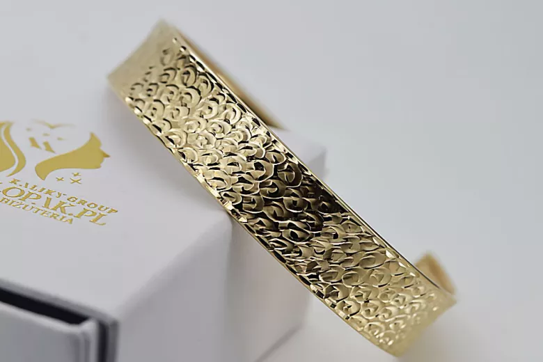 الأصفر الإيطالي 14k الذهب يتوهم bugle سوار cbt004y