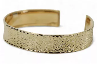 Pulsera de bugle de lujo italiano amarillo 14k CBT004Y