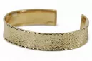 Yellow Italian 14k gold fancy bugle bracelet cbt004y