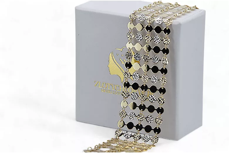 Yellow rose gold bracelet ★ russiangold.com ★ Gold 585 333 Low price