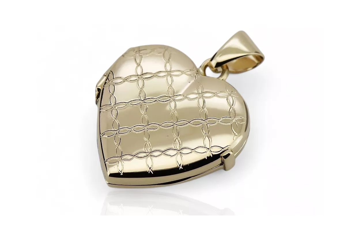 Złota zawieszka 14k 585 puzderko serce cpn068y