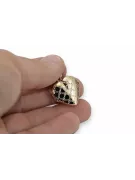 Žlutá 14k zlatá krásná srdce přívěsek CPN068Y