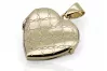 Yellow 14k gold beautiful heart pendant cpn069y