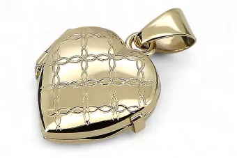 Žlutá 14k zlatá krásná srdce přívěsek cpn069y