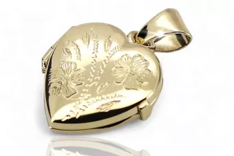 Złota zawieszka 14k 585 puzderko serce cpn070y