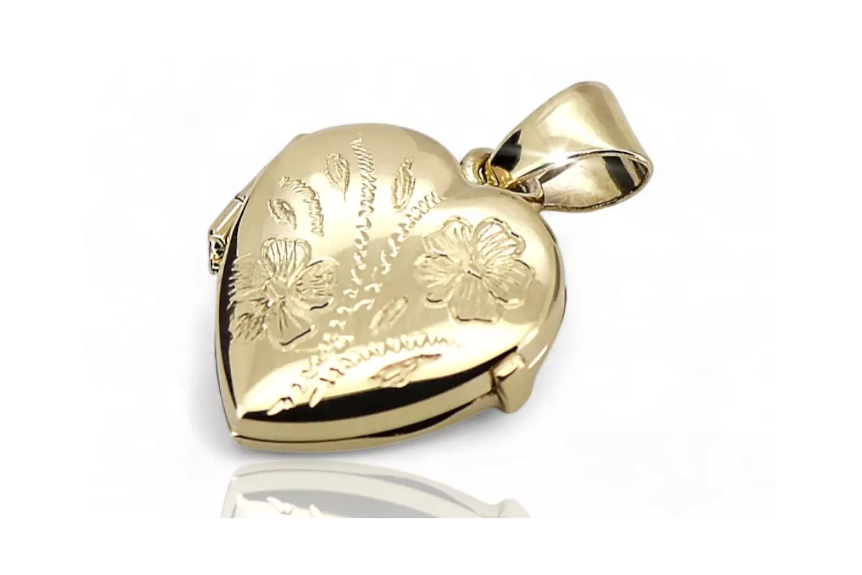 Złota zawieszka 14k 585 puzderko serce cpn070y