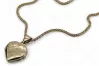 14k gold modern heart pendant with snake chain cpn069y&cc035yw45cm