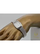 Biele 14k 585 Zlatá dáma Dámska Geneve Oval Wraist Watch LW042WDW & LBW003W