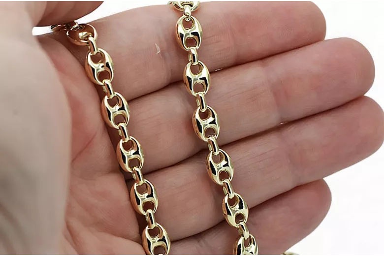 Unique 14k Gold chain new model Excellent gucci style! cc103y