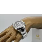 Zegarek mechaniczny męski z białego 14k złota Geneve mw041wdw&mbw017w