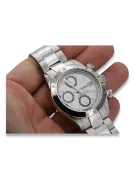 Zegarek mechaniczny męski z białego 14k złota Geneve mw041wdw&mbw017w