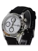 Zegarek mechaniczny męski z białego 14k złota Geneve mw041wdw&mbw017w