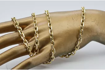 Gelbe Roségold Kette ★ russiangold.com ★ Gold 585 333 Niedriger Preis