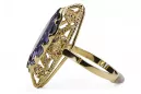 Vintage Schmuck Ring Alexandrit 14 Karat Gelbgold vrc005y
