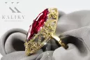 Rubín 14k žlté zlato  Vintage Jewlery vrc005y