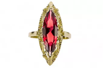 Estilo vintage Anillo Rubí Oro amarillo de 14 quilates vrc005y