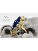 Saphir 14 Karat Gelbgold Ring Vintage Schmuck vrc005y