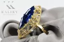 Safír 14k žluté zlato  Vintage style vrc005y