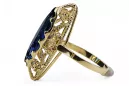 Anneau Saphir Or jaune 14 carats Vintage vrc005y