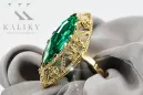 14k žluté zlato Smaragd  Vintage Jewlery vrc005y