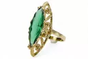 Ring Vintage Smaragd 14 Karat Gelbgold vrc005y