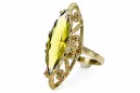 Вінтаж стиль Каблучка Жовтий Перідо 14K Жовте золото vrc005y